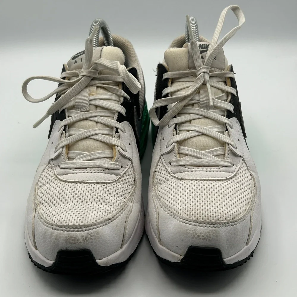 Nike Air Max Excee Sneakers Womens 8 White Green Low Top Running Shoes